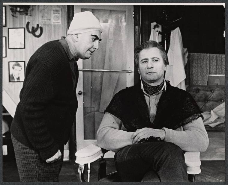 Milo O'Shea and Eli Wallach in the stage production Staircase