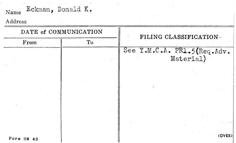Eckman, Donald K.