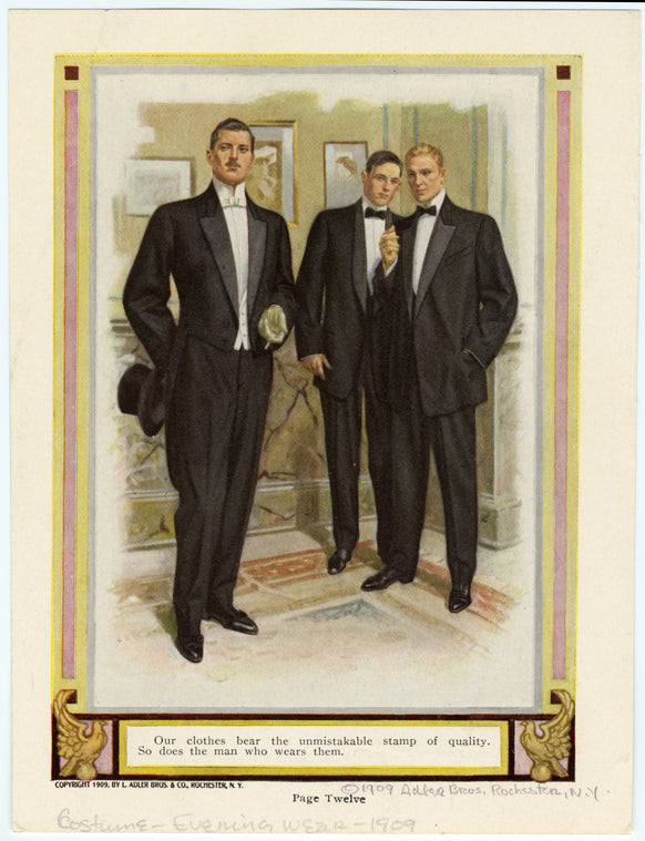 Our clothes bear the unmistakable stamp of quality, so does the man who wears them