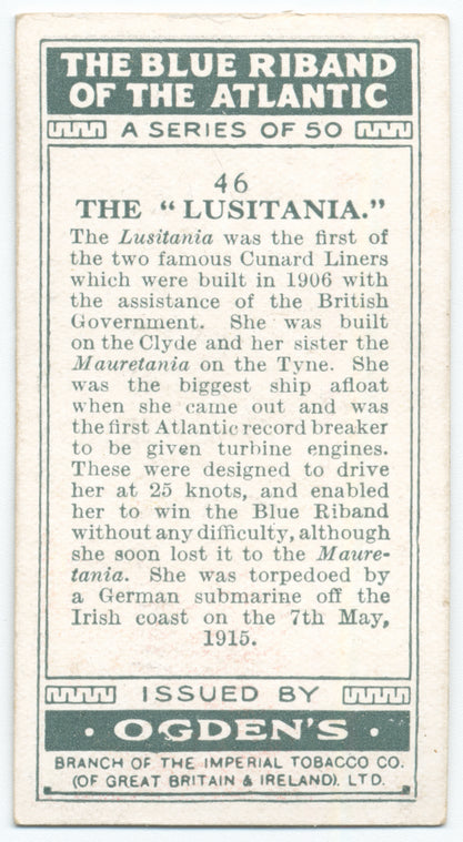 The Lusitania.