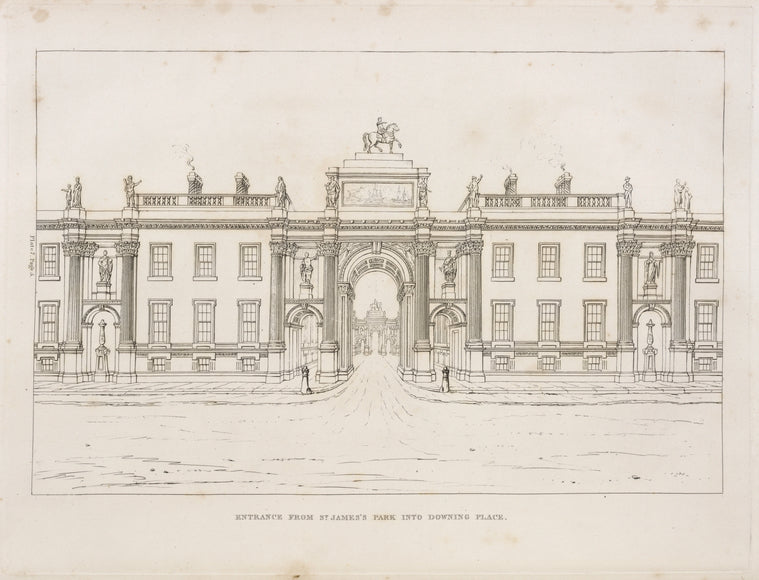 Entrance from St. James Park into Downing Place