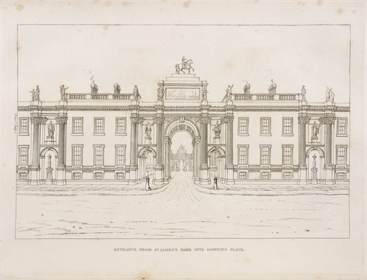 Entrance from St. James Park into Downing Place