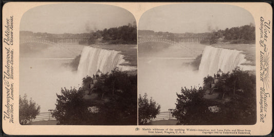 Marble whiteness of the seething waters - American and Luna Falls, and River from Goat Island, Niagara, U.S.A.