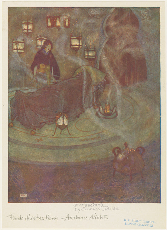 The enchantress in the mausoleum with her afflicted lover