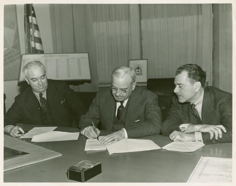 Amusements - American Jubilee - Harvey Gibson signs contract