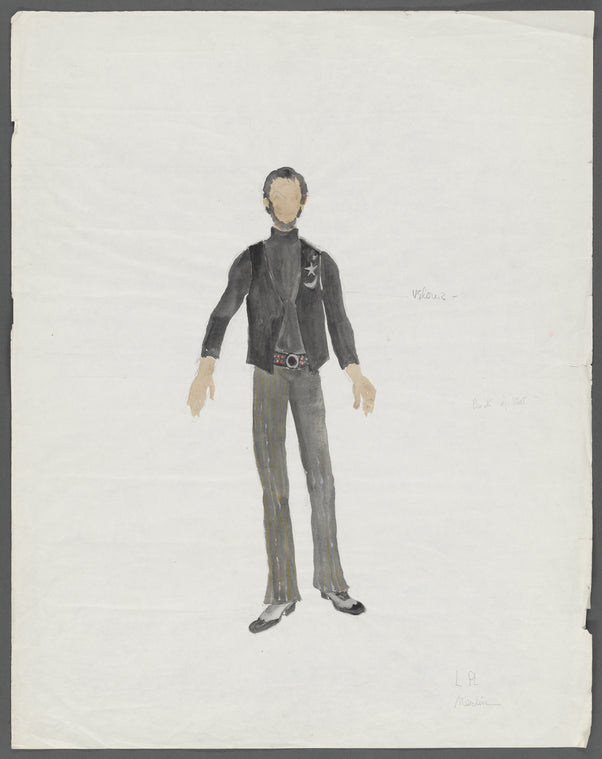 Costume design [Leading Player, vest design] for the stage production Pippin