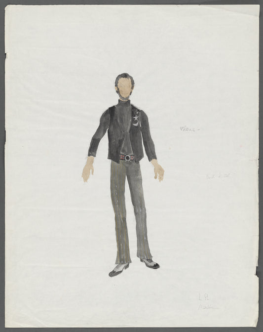 Costume design [Leading Player, vest design] for the stage production Pippin