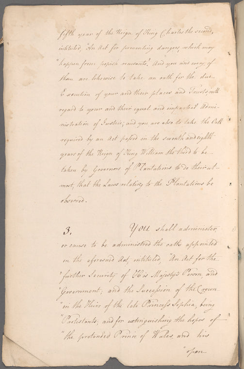Instructions to ... Lord William Campbell ... of our Province of South Carolina in America