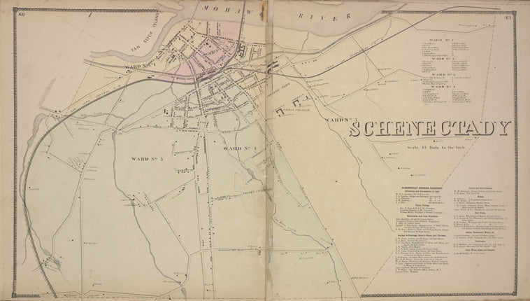 Schenectady [Township]; Ward no.1, 2, 3, & 4; Schenectady Business Directory