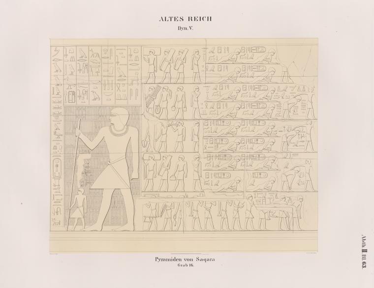 Dynastie V. Pyramiden von Saqara [.Saqqârah], Grab 16.