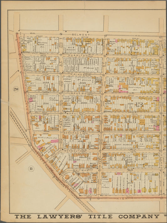 Newark, Double Page Plate No. 12 [Map bounded by Belmont Ave., Court St., High St., Clinton Ave., Avon Ave.]