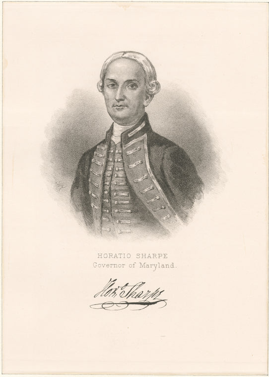 Horatio Sharpe, Governor of Maryland.