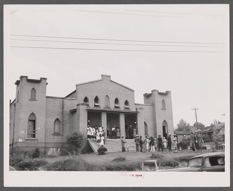 Negro church on Sunday morning. Durham, North Carolina.