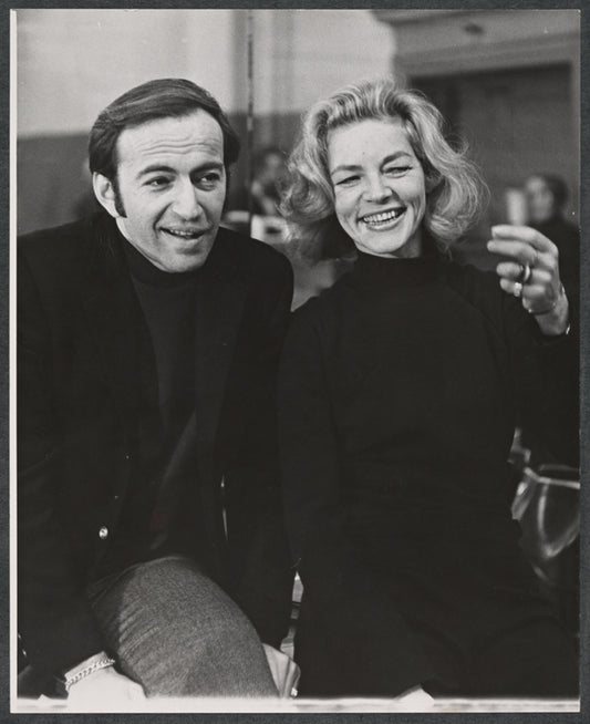 Director/choreographer Ron Field and Lauren Bacall in rehearsal for the stage production Applause