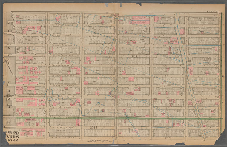 Plate 15:: [Bounded by W. 50th Street, Sixth Avenue, W. 38th Street and (Hudson River) Eleventh Avenue.]