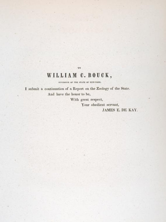 Dedication To William C. Bouck , Governor of the State of New York.