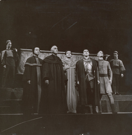 Roger De Koven, Boris Karloff, Michael Higgins, Christopher Plummer and Paul Roebling in The Lark