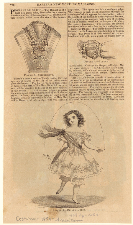 Chemisette, sleeve, child's dress