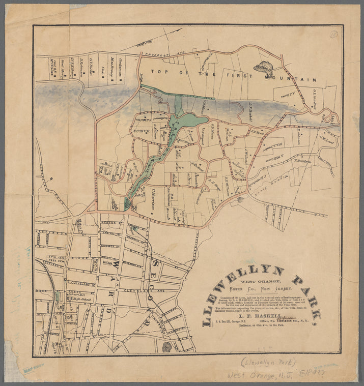Llewellyn Park, West Orange, Essex Co., New Jersey
