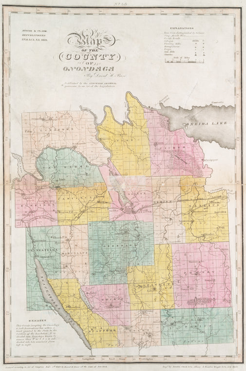 Map of the county of Onondaga
