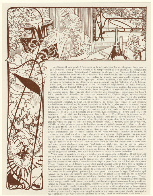 Art nouveau design of a woman seated at a table