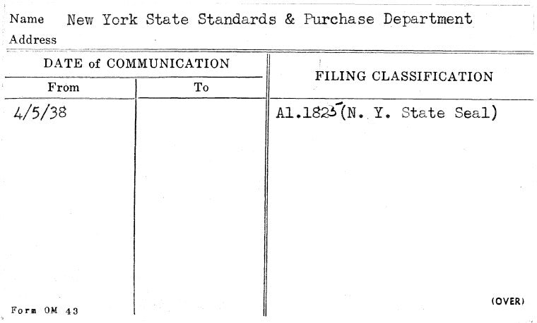 New York State Standards & Purchase Department