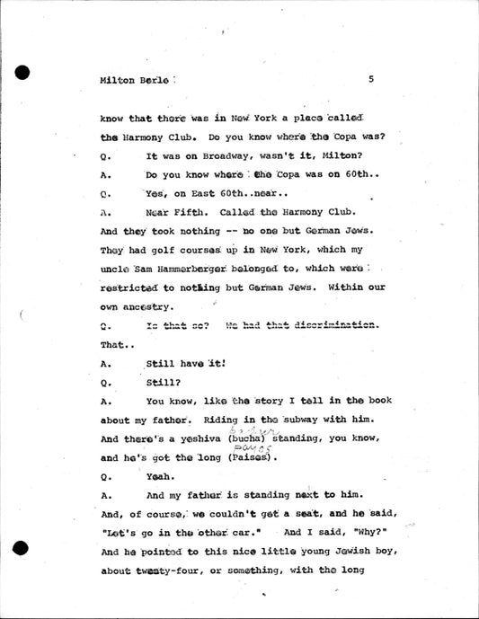 Milton Berle: [interview]
