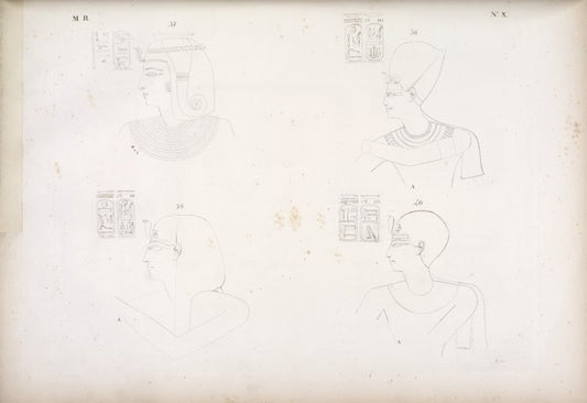 Fig. 37. Tewekôerniro. Fig. 38. Ramses IX [Ramses IV]. Fig. 39. Ramses XV [Ramses XI].  Fig. 40. Amensi-Pehôr [Herihor].