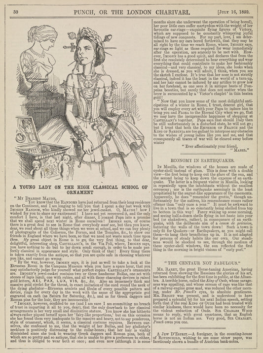 A young lady on the high classical school of ornament