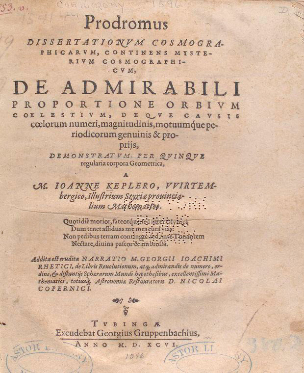 Prodromus dissertationum cosmographicarum