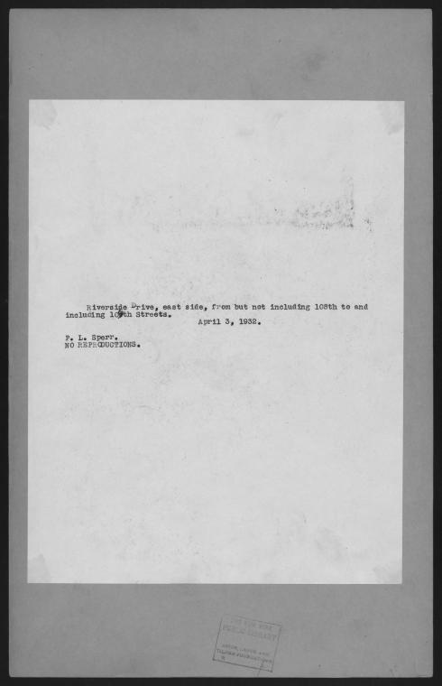 Manhattan: Riverside Drive - 105th Street