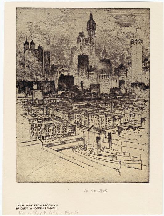 "New York from Brooklyn Bridge"