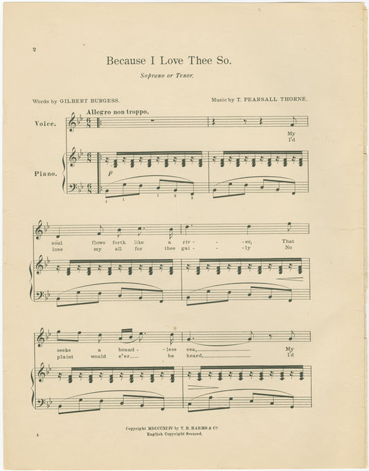 Because I love thee so