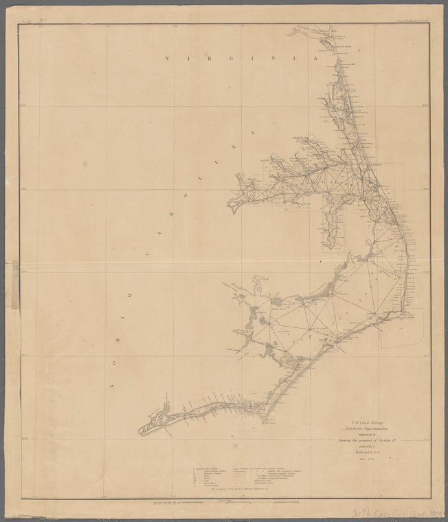 Sketch D showing the progress of Section IV 1845 to 1854