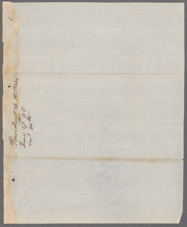 President of the United States [George Washington] to Oliver Wolcott [?]