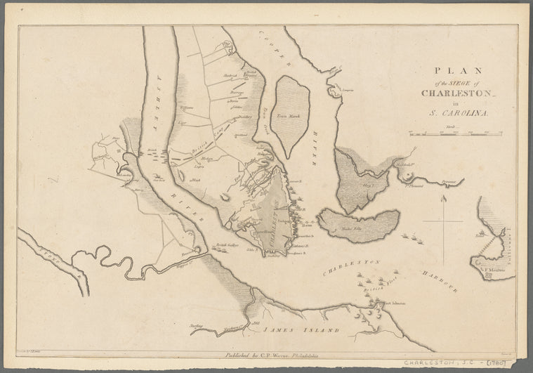 Plan of the siege of Charleston in S. Carolina