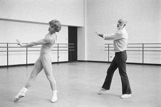 Jerome Robbins rehearsing Other Dances with Mikhail Baryshnikov