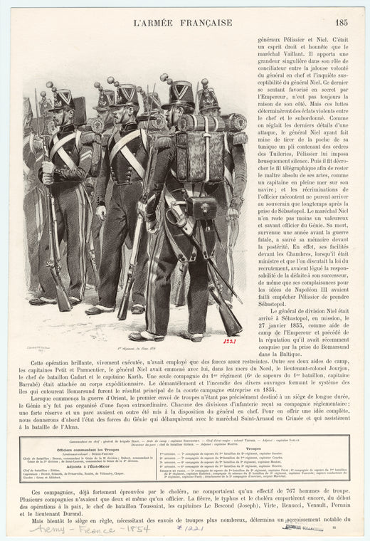 1er Régiment du Génie, 1854