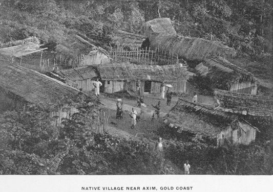 Native village near Axim, Gold Coast.