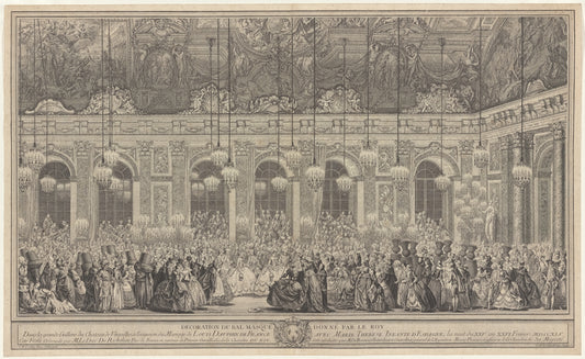 Decoration du bal masqué donné par le roy dans la grande gallerie du chateau de Versailles: à l'occasion du mariage de Louis Dauphin de France avec Marie Therese Infante d'Espagne, la nuit du XXV. au XXVI fevrier, MDCCXLV
