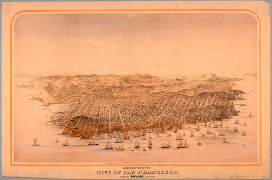Birds eye view of the city of San Francisco