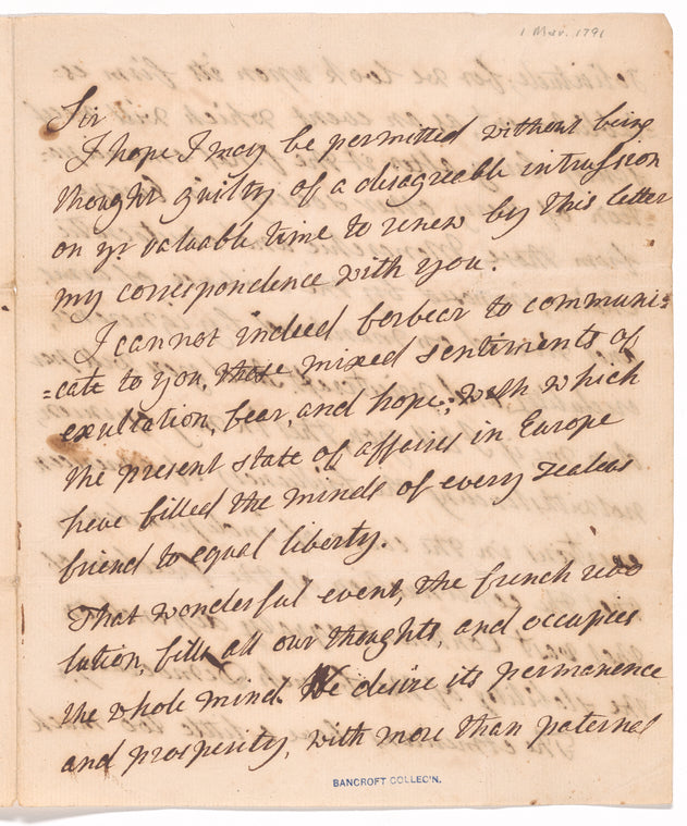 Letter from Catharine Macaulay