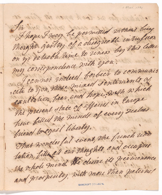 Letter from Catharine Macaulay