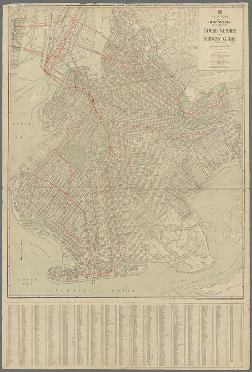 Hagstrom's map of Brooklyn (New York City) : house-number and subway guide