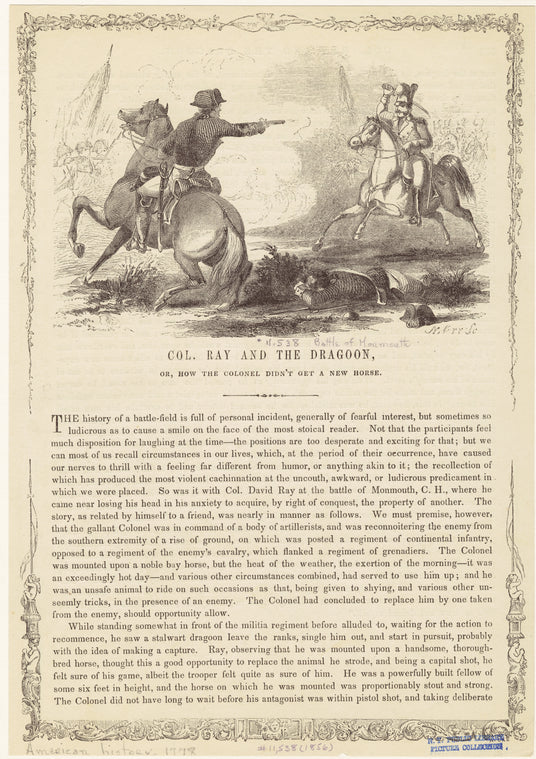 Col. Ray and the dragoon, or, How the colonel didn't get a new horse