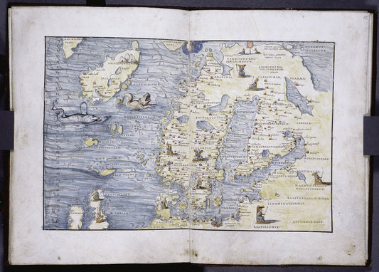 Map of Scandinavia, not in portolan style