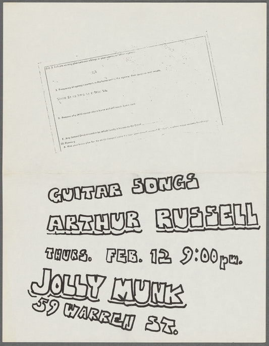 Arthur Russell, Guitar Songs, Jolly Munk