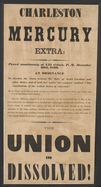 The Union is Dissolved!