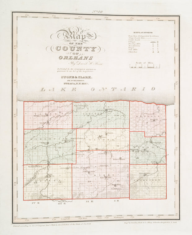 Map of the county of Orleans