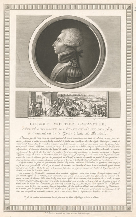 Gilbert Mottier Lafayette, depute d'Auvergne aux Etats generaux de 1789
